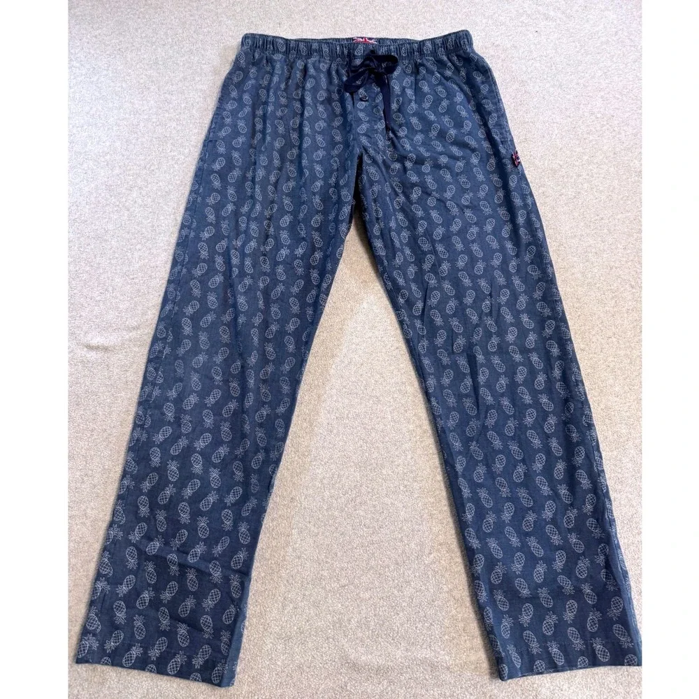 English Laundry Pajama‎ Pants Mens Large Blue Pineapple Print Lounge Sleepwear